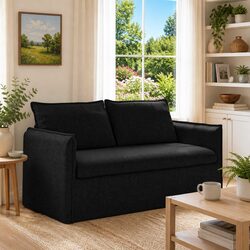 Elevate Your Living Space with a Stylish Black Fabric Sofa