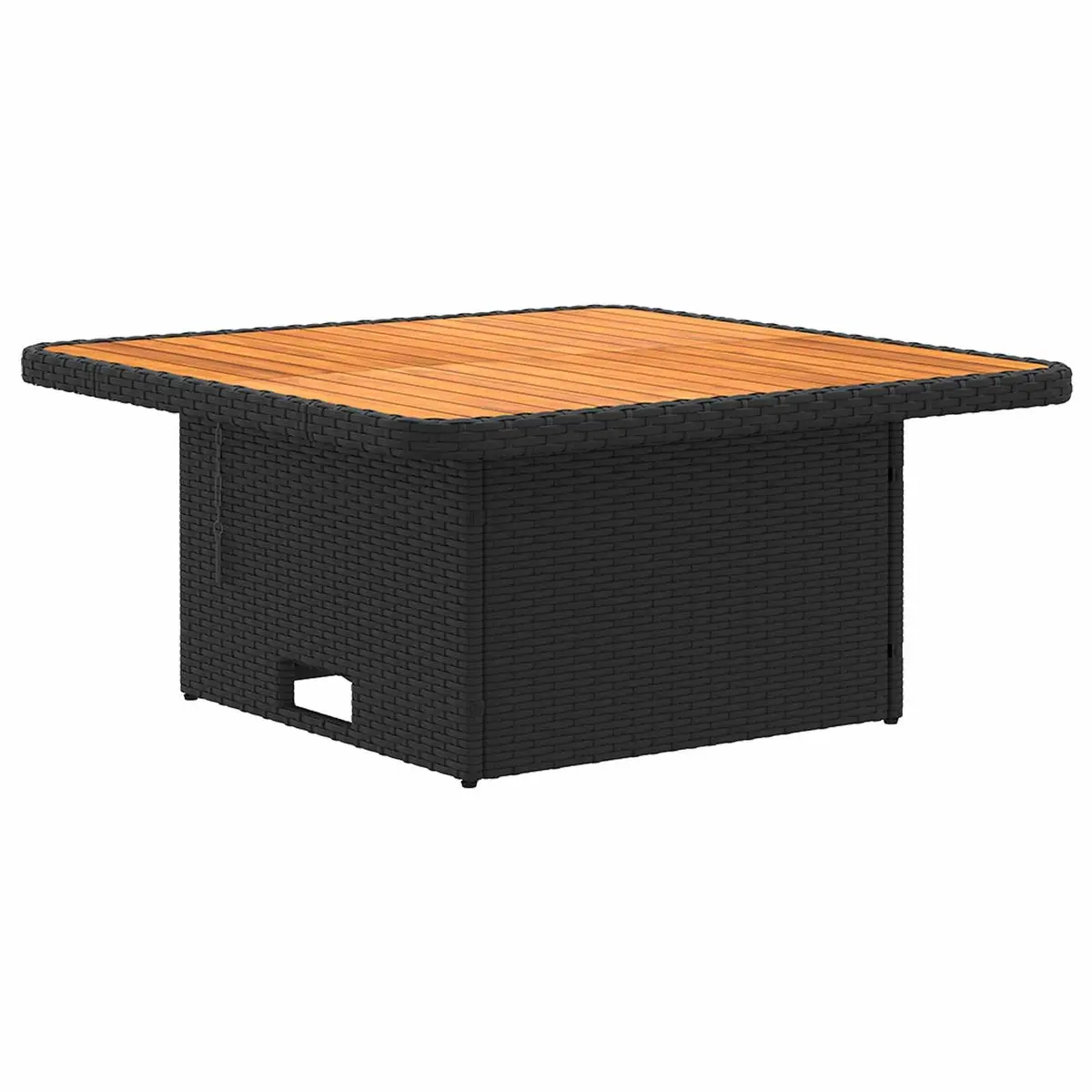Outdoor Sectional Sofa Set 2-Piece with Lift-Up Table Black