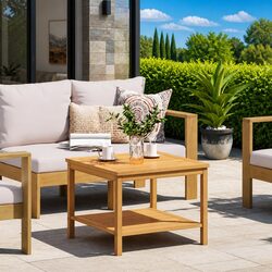 Acacia Wood Side Table - Enhance Your Living Space
