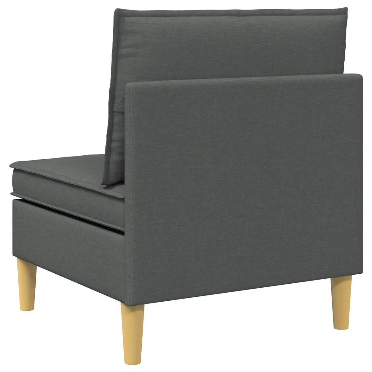 Storage Ottoman Dark Grey Square Seat with Hidden Storage