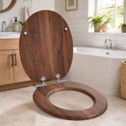 Enhance Your Bathroom with a Soft-Close Brown Toilet Seat