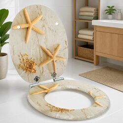 Elevate Your Bathroom with a Yellow White Soft-Close Toilet Seat