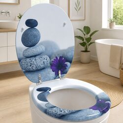 Enhance Your Bathroom with a Grey MDF Soft-Close Toilet Seat