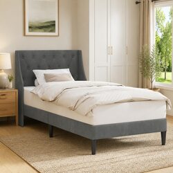 Elevate Your Bedroom with a Modern Grey Bed Frame