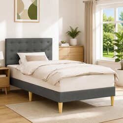 Transform Your Bedroom with Grey Bed Frame 90 x 190 cm