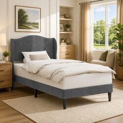 Enhance Your Bedroom with a Modern Dark Grey Bed Frame
