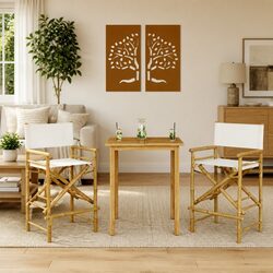 Natural Bamboo Folding Chairs for Indoor and Outdoor Use