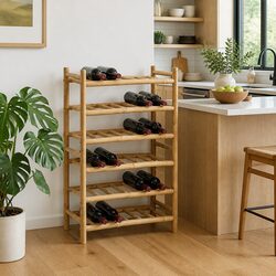 Modern Bamboo Wine Rack - Enhance Your Space with Style