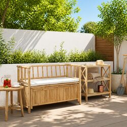 Transform Your Outdoor Space with a Bamboo Garden Storage Bench