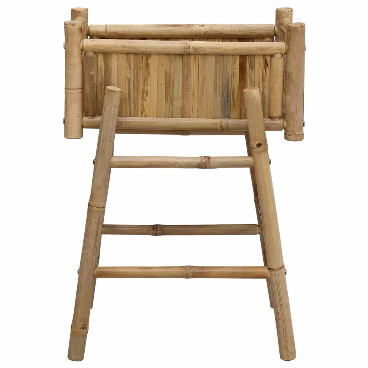 Garden Planter 50x38x74cm Bamboo Outdoor with Holder Natural Brown
