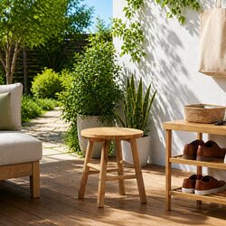 Elevate Your Space with a Natural Bamboo Stool