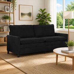 Elevate Your Space with a Black Velvet Sofa