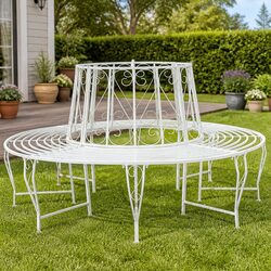 Enhance Your Outdoors with the 8-Seater Round Tree Bench