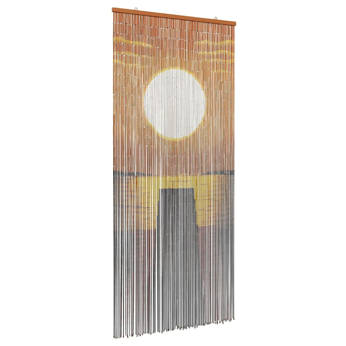 Insect Door Curtain 200 x 90 cm Natural Bamboo Multicolour Window Screen