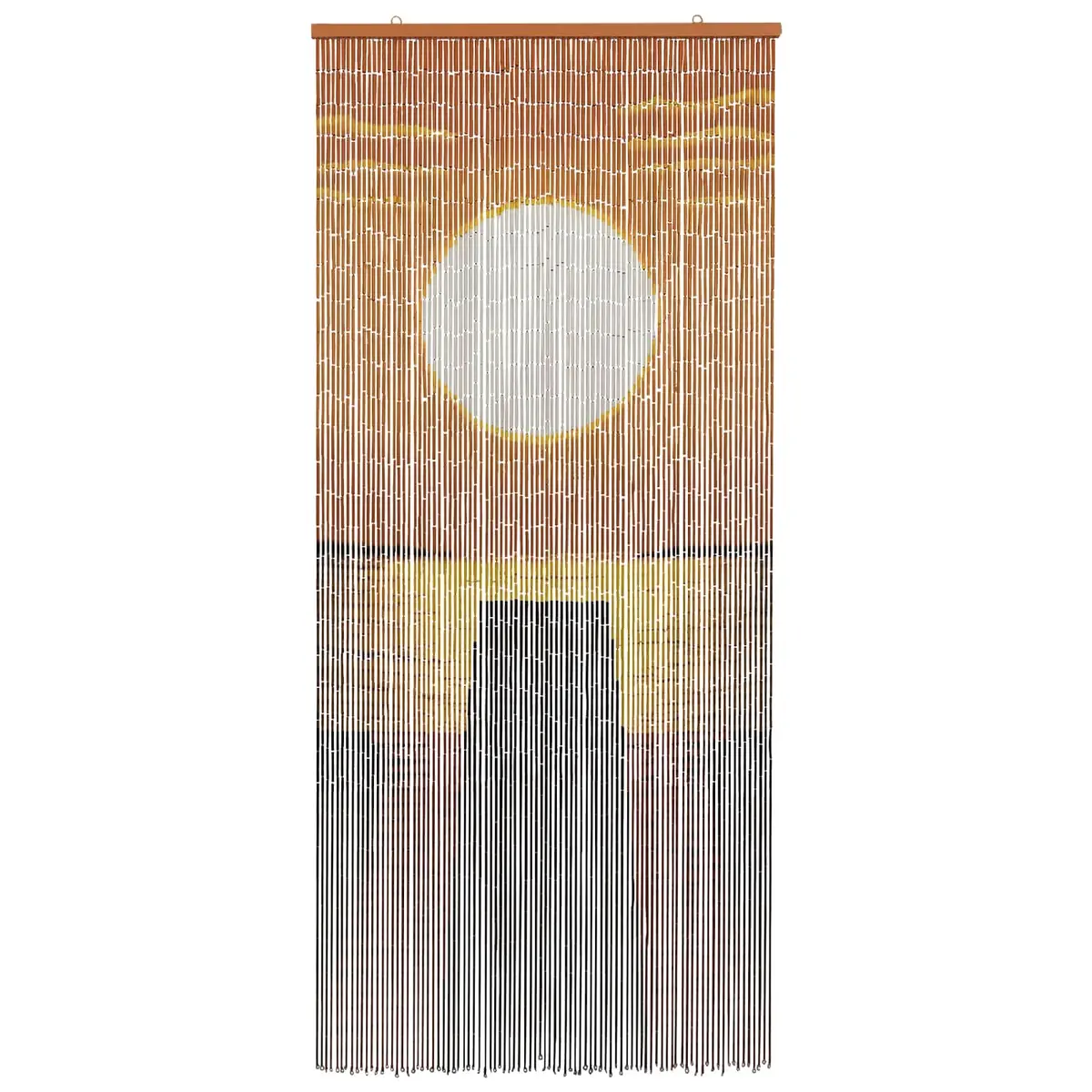 Insect Door Curtain 200 x 90 cm Natural Bamboo Multicolour Window Screen
