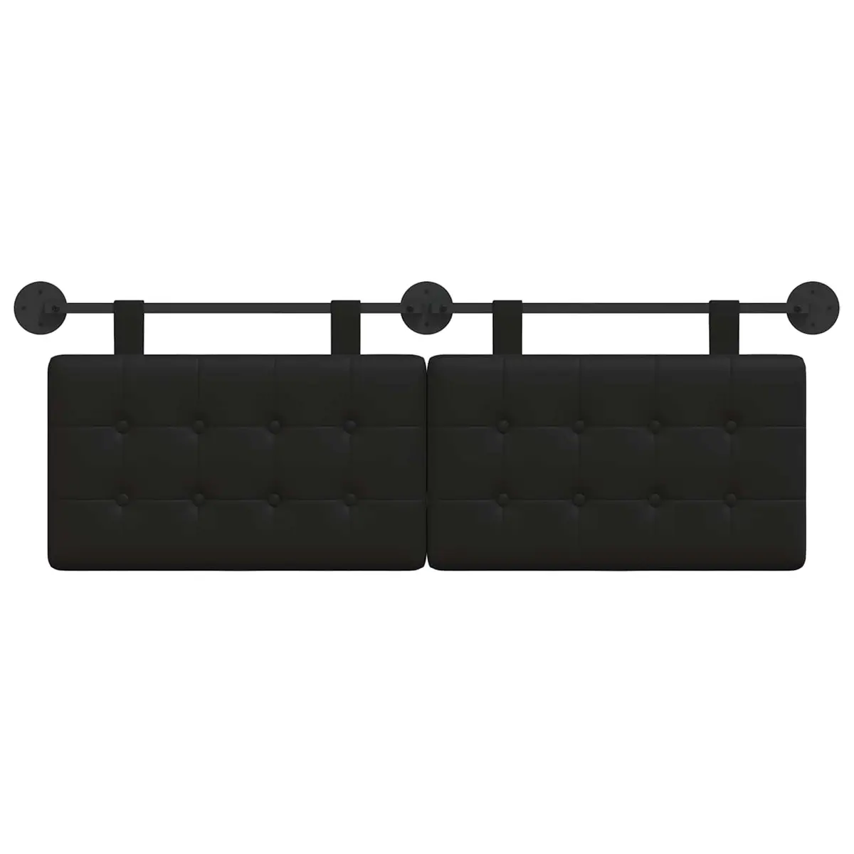 Hanging Headboard Wall Mounted Bedroom Backrest Modern Minimalist Design Black