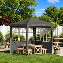 Enhance Your Outdoor Space with 2 Anthracite Tent Sidewalls