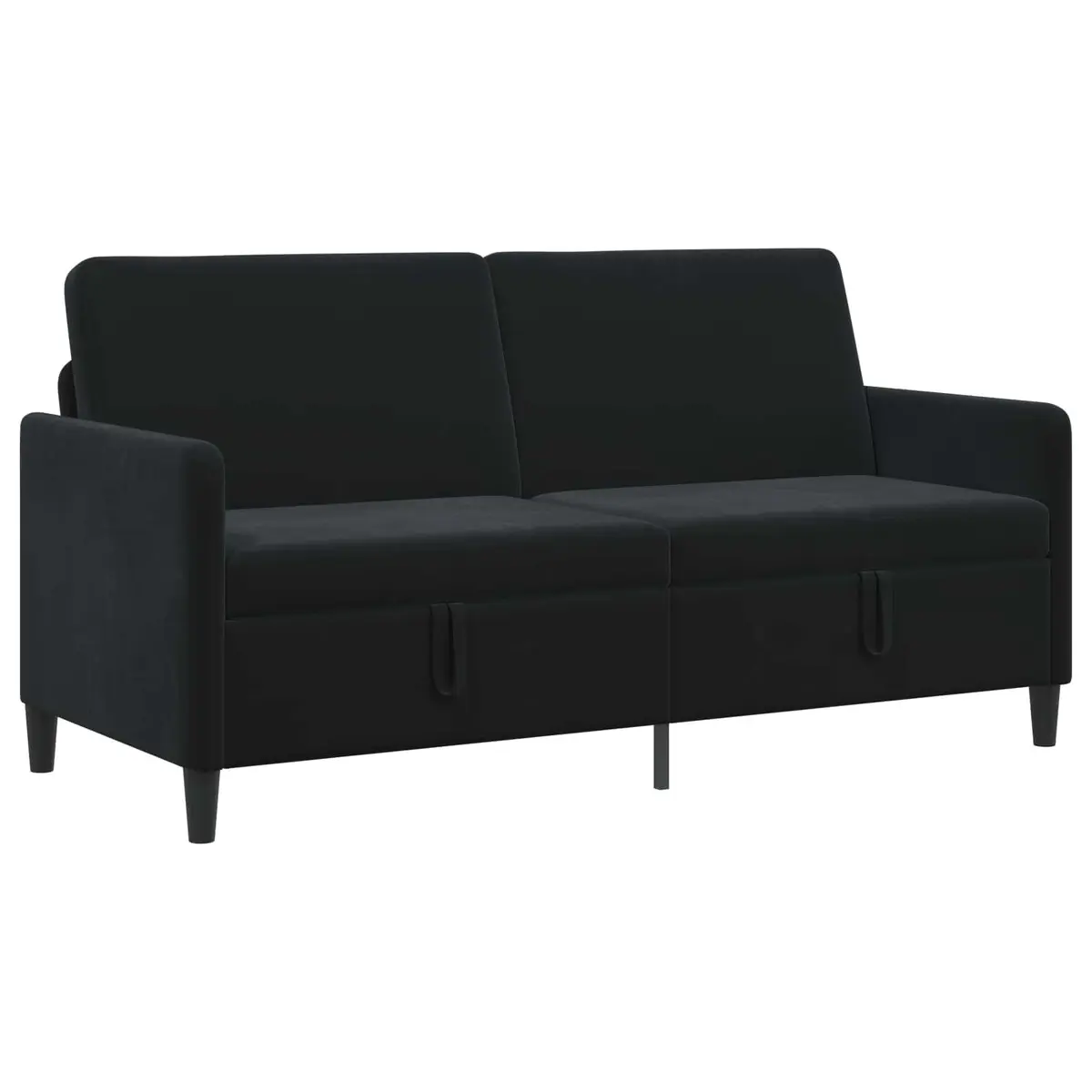 Storage Sofa 172x78x87cm Black Modern Lift-Up Seat Breathable Polyester Upholstery Removable Covers Sturdy Metal and Engineered Wood Frame