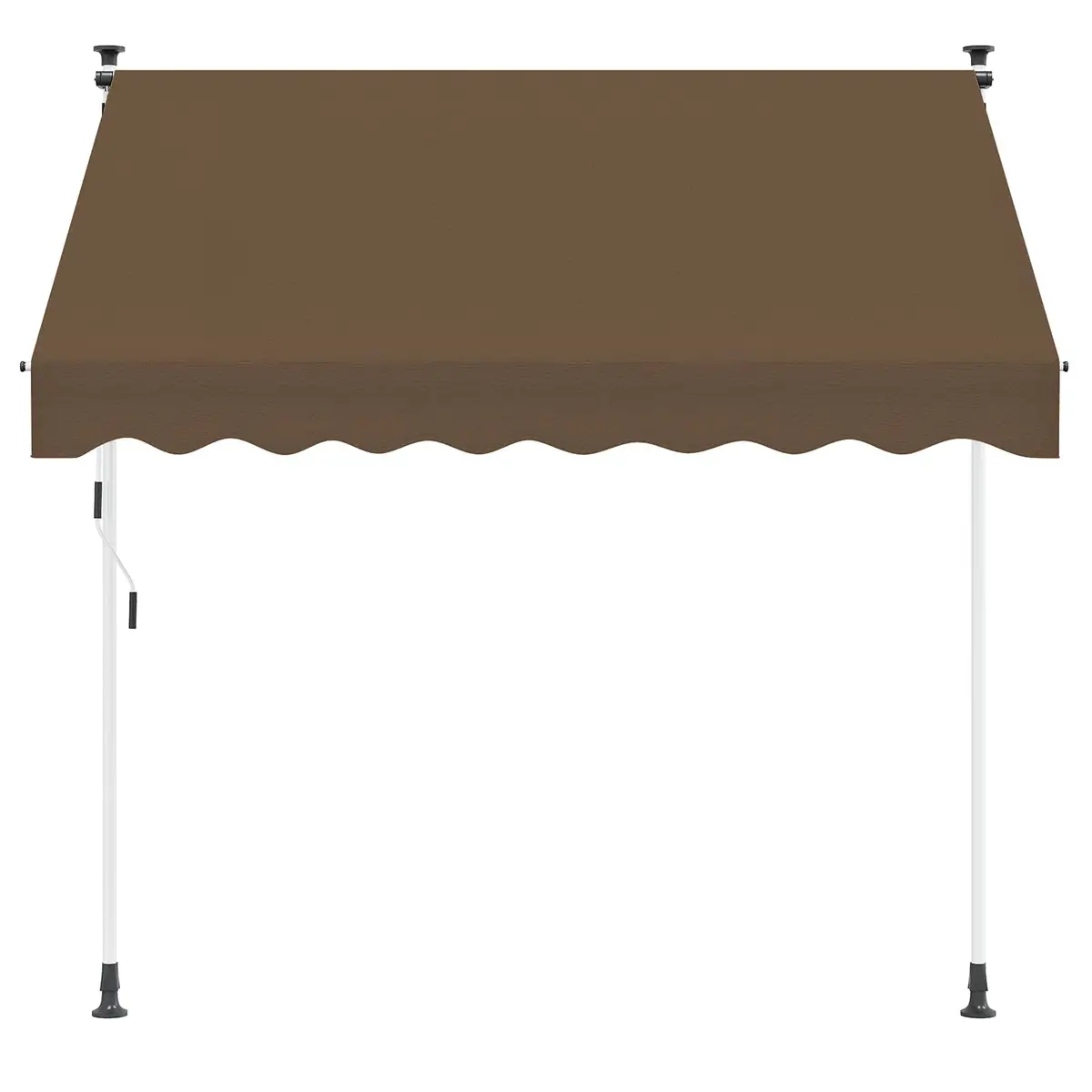 Manual Retractable Awning 250cm Taupe Hand Crank Outdoor Sun Shade