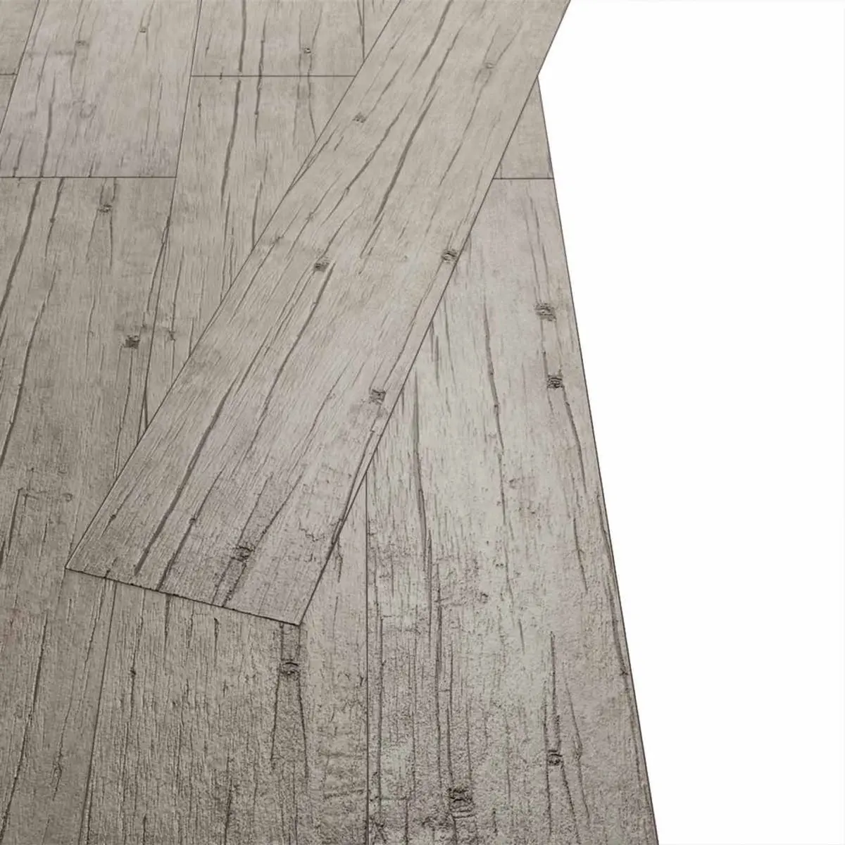 Self-Adhesive PVC Flooring Planks 18 Pieces Grey Modern Indoor Floor Covering