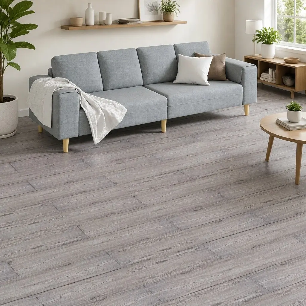 Self-Adhesive PVC Flooring Planks 18 Pieces Dark Grey Easy Installation Indoor Floor Covering
