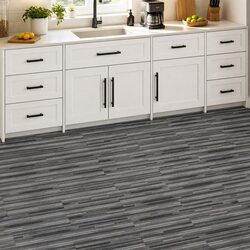 Transform Your Living Space with Grey Striped Flooring Planks