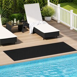Outdoor Rubber Floor Mat: Enhance Your Space 1 x 2 m Black