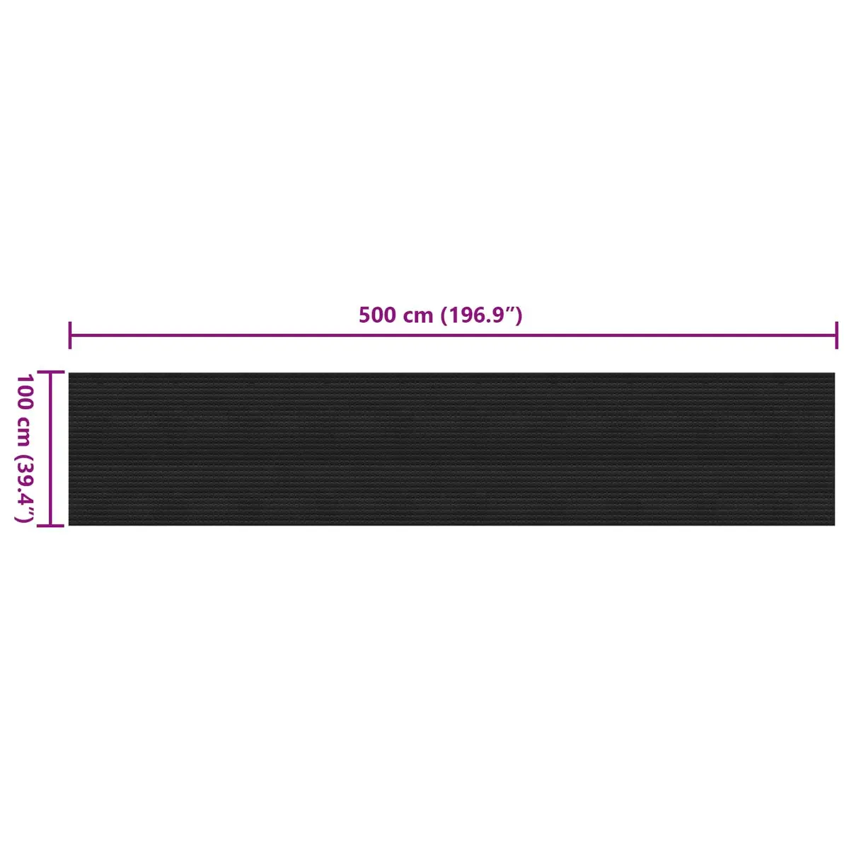 Outdoor Rubber Floor Mat 1 x 5 m Flexible Durable for Garden Patio