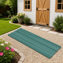 Roof Panel 12 Pieces Green 129 x 45 cm Galvanised Steel Sheets Garden Shed