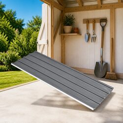 Elevate Your Space with 12 Grey Roof Panels 129 x 45 cm