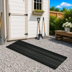 Roof Panel 12 Pack Anthracite 129 x 45 cm Galvanised Steel Rectangular Sheet