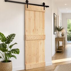 Solid Pine Wood Door Interior Modern Minimalist Design Natural 70 x 210cm
