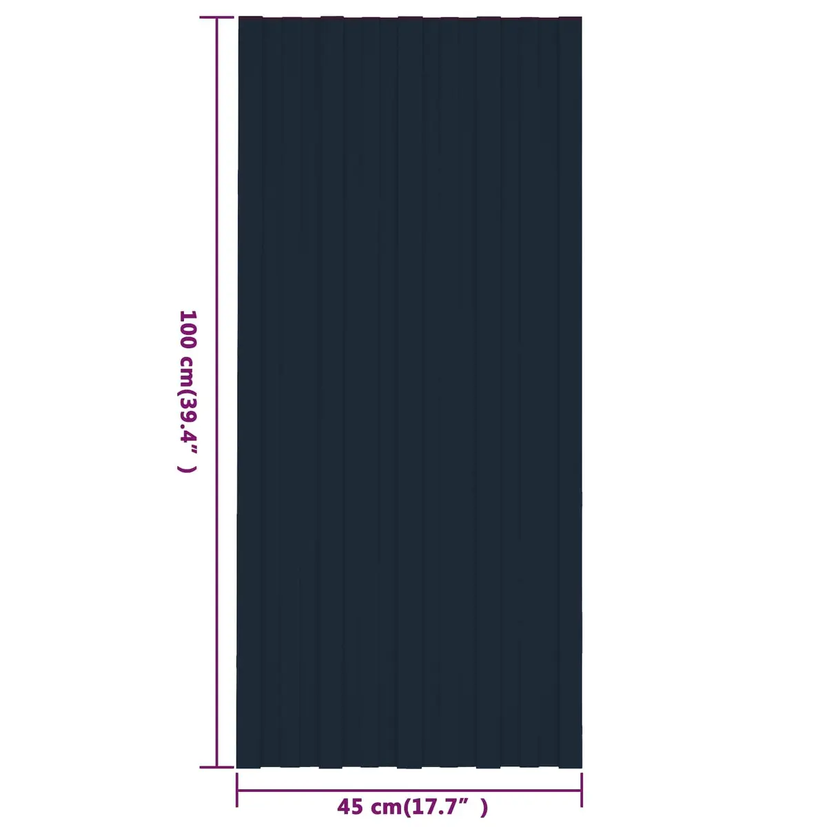 Roof Panel 12 pcs Anthracite 100 x 45 cm Galvanised Steel Rectangular Sheet