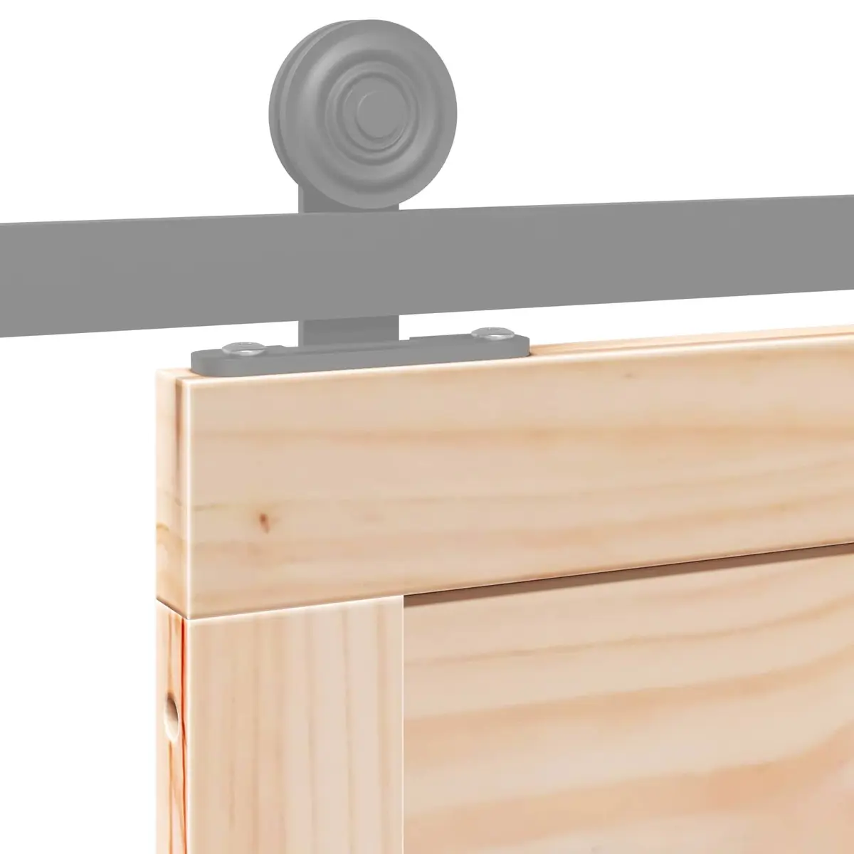 Barn Door Sliding 90cm Natural Solid Pine Wood Rustic Interior Home Hardware