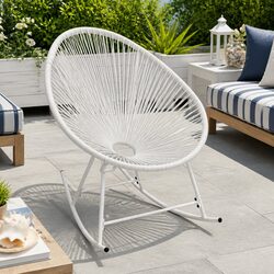Enhance Your Space with a White Oval Rocking Chair