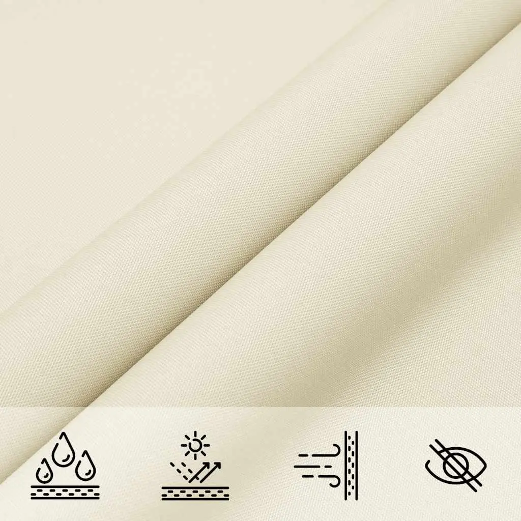 Rectangular Sunshade Sail 2x4 m Cream PU Coated Oxford Fabric Mould and UV Resistant Outdoor Garden Patio Shade Protection