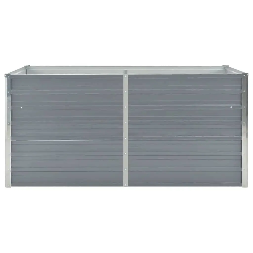 Raised Garden Bed 160x80x77 cm Galvanised Steel Planter Grey