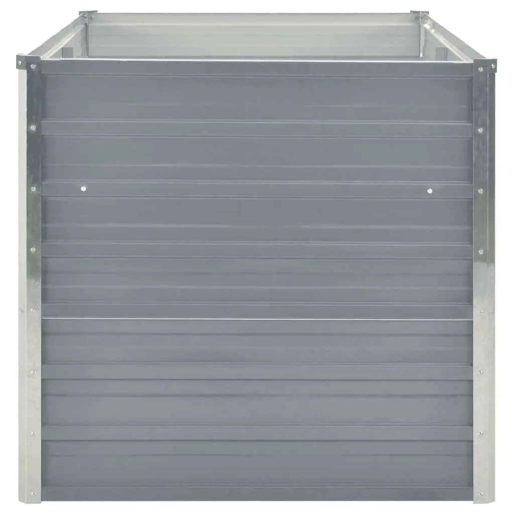 Raised Garden Bed 160x80x77 cm Galvanised Steel Planter Grey
