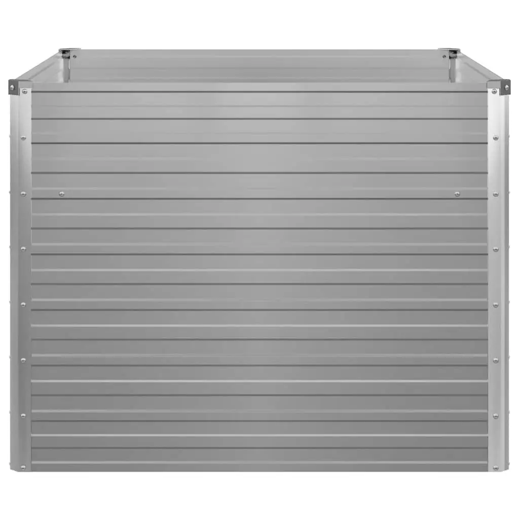 Raised Garden Bed 100x100x77 cm Galvanised Steel Planter for Vegetables Herbs