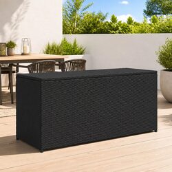 Stylish Black Patio Storage Chest for Outdoor Spaces