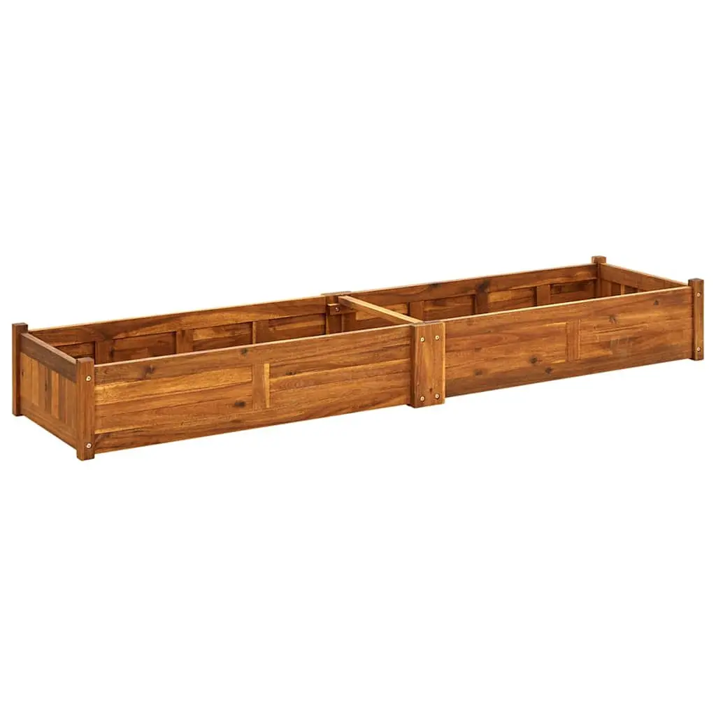 Garden Raised Bed Wooden Planter Box 200x50x25 cm Outdoor Patio Deck Balcony