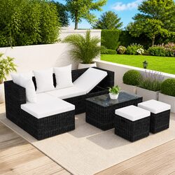 Transform Your Outdoor Space with Black Garden Lounge Set