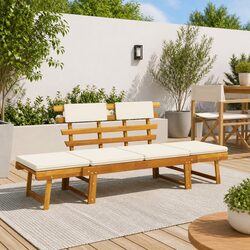 Transform Your Outdoor Space with this Garden Bench Sun Lounger