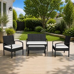 4 Piece Outdoor Sofa Set for Elevated Patio Living