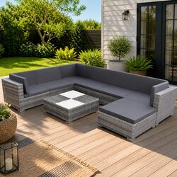 Enhance Your Outdoor Space with This 8 Piece Lounge Set