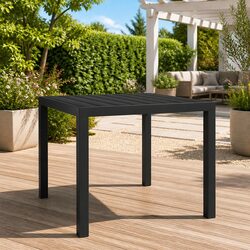 Enhance Your Patio with a Black Garden Table 80x80x74cm