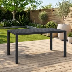 Elevate Your Patio with a Stylish Black Table 150x90x74cm
