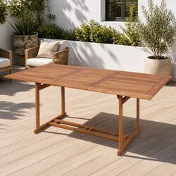 Garden Dining Table in Teak Wood 180x90x75cm
