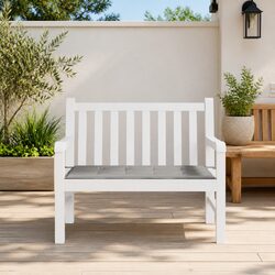 Stylish Grey Outdoor Cushion for Garden Benches 120x50 cm