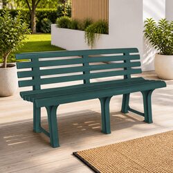 Enhance Your Outdoor Living with This Green Garden Bench
